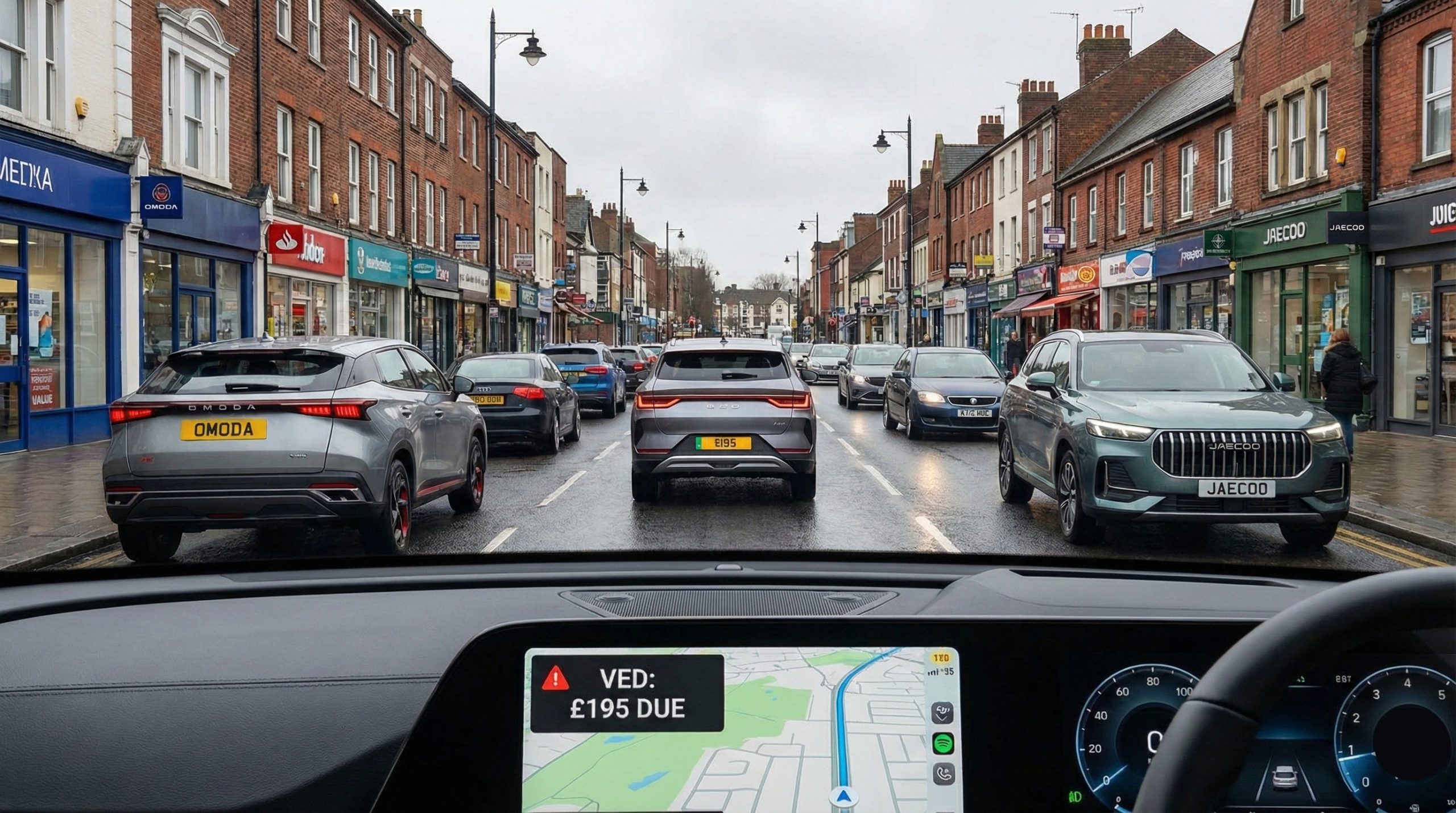 Normal street view with many vehicles on it