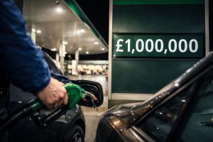 Picture of an extremely high petrol price