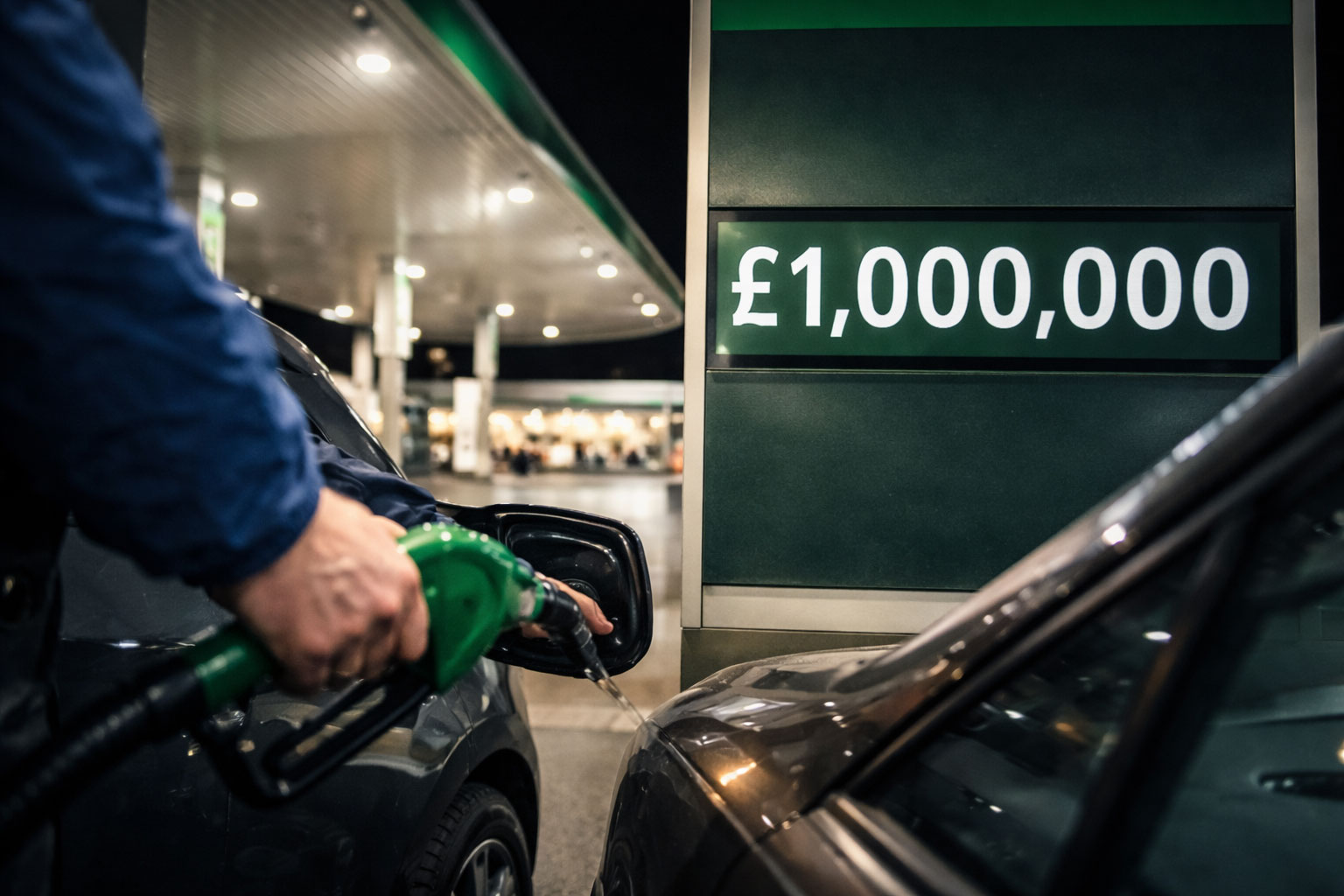 Picture of an extremely high petrol price